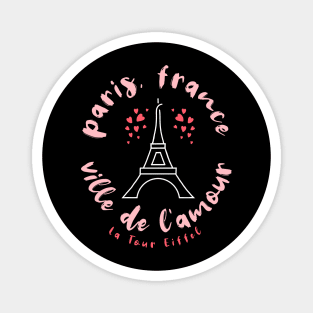 Paris France City of Romance pink Magnet